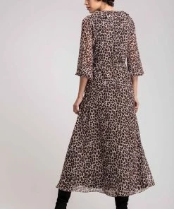 Benares HOLIDAY APPAREL Leopard Print Maxi Dress