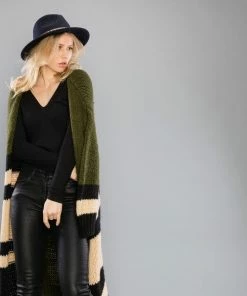 JTW EMMA STRIPED SWEATER CARDIGAN Sweaters & Sweatshirts