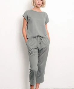 Fabina BRUSHED ORGANIC HEMP Cropped Joggers RESORT APPAREL