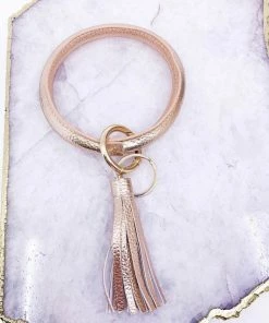 The Market Place Key Chain Bangle With Tassel KEY RINGS