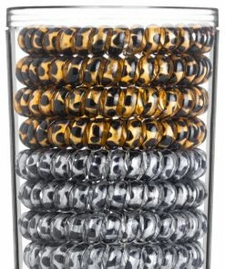 Girly Spiral Hair Ties - Leopard Print