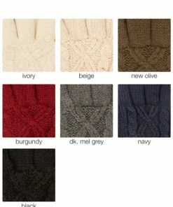 C.C. Cable Knit Folded Cuff Gloves With Lining