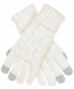 C.C. Cable Knit Folded Cuff Gloves With Lining HOLIDAY APPAREL