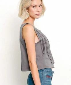 Fabina PRE WASHED Recycled Cotton Fringe Graphic T