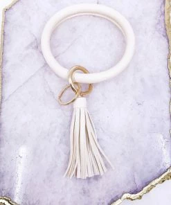 The Market Place Key Chain Bangle With Tassel