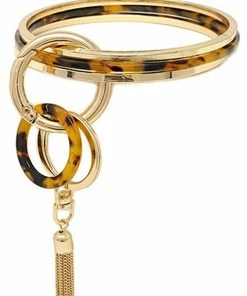 The Market Place BIG O Polished Metal Bangle KEY RINGS