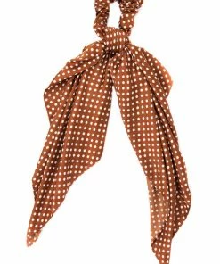Jamie Rocks & Co. Polka Dot Scrunchie With Silk Scarf GAME DAY