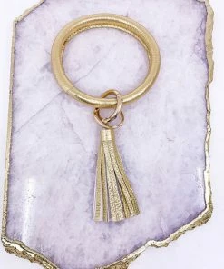 The Market Place KEY RINGS Key Chain Bangle With Tassel