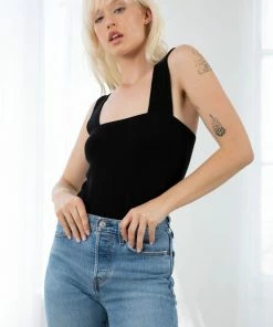 LOVESTITCH RESORT APPAREL Bamboo Micro Rib Sleeveless Tank Top