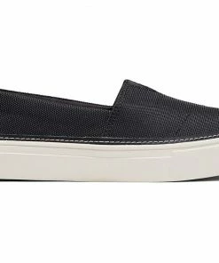 TOMS Black Textured Woven Women's Parker Slip-Ons 8 TOMS Black Textured Woven Women's Parker Slip-Ons