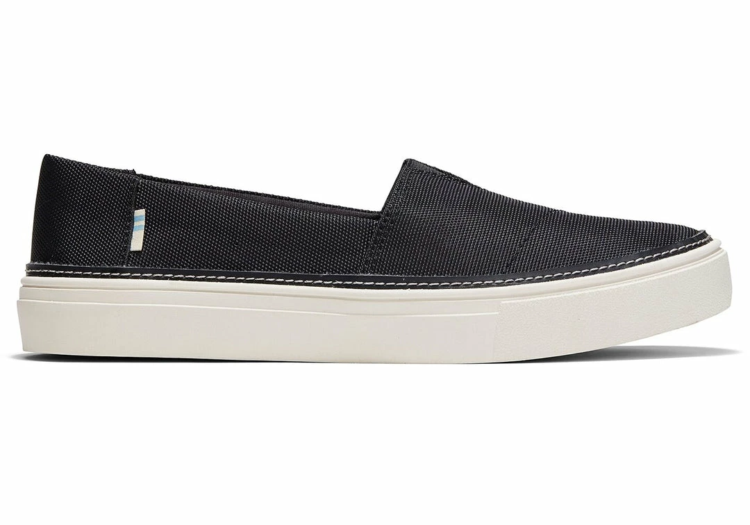 TOMS Black Textured Woven Women's Parker Slip-Ons 3 TOMS Black Textured Woven Women's Parker Slip-Ons