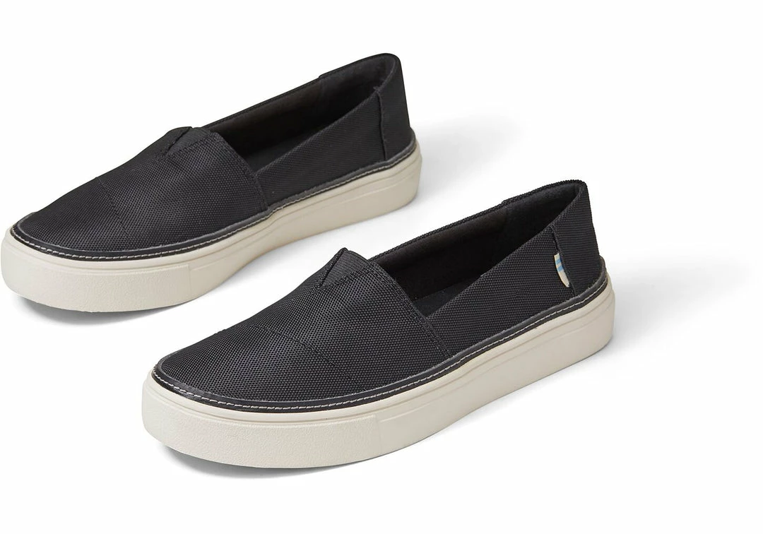 TOMS Black Textured Woven Women's Parker Slip-Ons 5 TOMS Black Textured Woven Women's Parker Slip-Ons