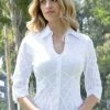 Gretty Zueger Allison 3/4 Sleeve Fitted Top
