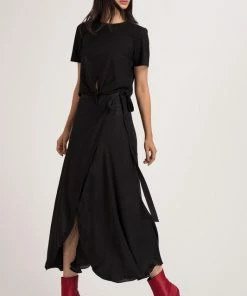 Benares Silky Long Wrap Skirt HOLIDAY APPAREL