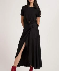 Benares Silky Long Wrap Skirt HOLIDAY APPAREL