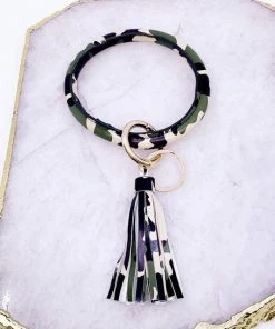The Market Place KEY RINGS Key Chain Bangle With Tassel