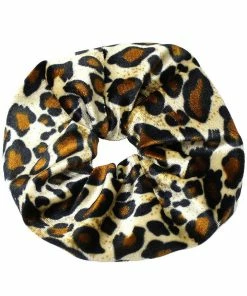 Girly GAME DAY Leopard Print Velvet Scrunchie