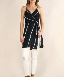 LOVESTITCH Spaghetti Strap Twist Tunic