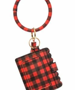 The Market Place Key Chain Bangle Bracelet With ID Card Holder And Tassel KEY RINGS