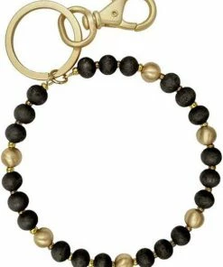 The Market Place BIG O WOODEN & GLASS BEAD O BANGLE KEY RINGS