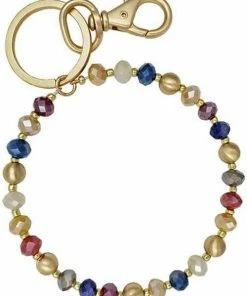 The Market Place BIG O SATIN METAL & GLASS BEAD O BANGLE