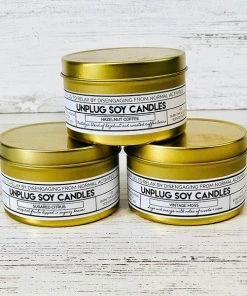 Unplug Soy Candles Home & Beauty Gold Tin Candle - Sugared Citrus