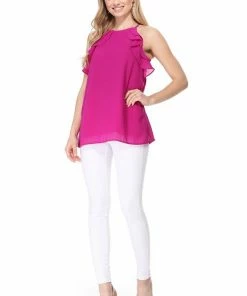 Aryeh Sharon Ruffle Tank Top Tops