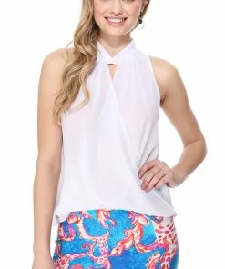 Aryeh Sleeveless Wrap Top Tops