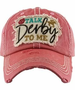 KBETHOS Distressed "Talk Derby To Me" Baseball Cap