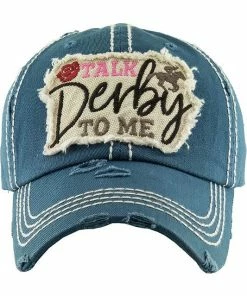 KBETHOS RESORT APPAREL Distressed "Talk Derby To Me" Baseball Cap