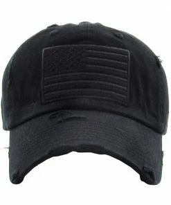 KBETHOS HATS Distressed American Flag Baseball Cap