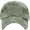 KBETHOS Distressed American Flag Baseball Cap