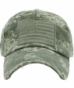 KBETHOS Distressed American Flag Baseball Cap