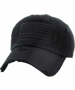 KBETHOS HATS Distressed American Flag Baseball Cap