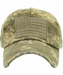 KBETHOS Distressed American Flag Baseball Cap