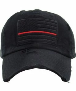 KBETHOS Thin Red Line American Flag Baseball Cap HATS