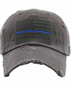 KBETHOS Thin Blue Line American Flag Baseball Cap