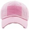 KBETHOS Distressed American Flag Baseball Cap RESORT APPAREL