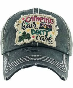KBETHOS Distressed Camping Hair Baseball Cap
