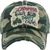 KBETHOS RESORT APPAREL Distressed Camping Hair Baseball Cap