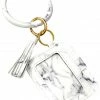 The Market Place KEY RINGS Key Chain Bangle Bracelet With ID Card Holder And Tassel