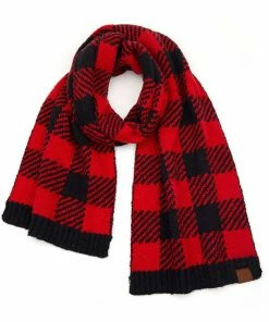 C.C. CC Buffalo Check Jacquard Kit Scarf