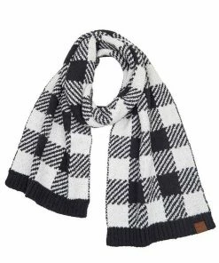 C.C. CC Buffalo Check Jacquard Kit Scarf SCARVES