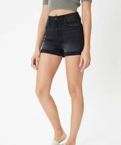 KanCan Grey High Rise Shorts RESORT APPAREL