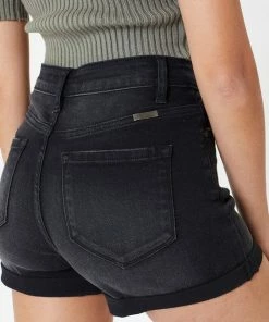 KanCan Grey High Rise Shorts RESORT APPAREL