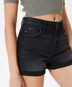 KanCan Grey High Rise Shorts RESORT APPAREL