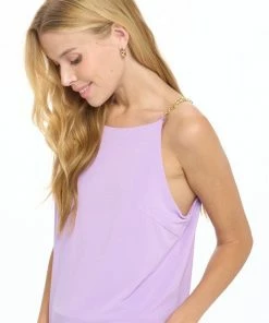 Aryeh Chain Link Lavender Top