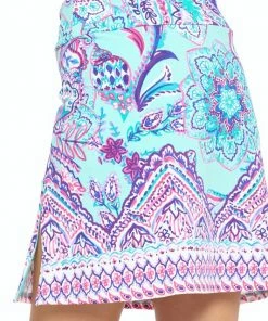 Aryeh Mint Paisley Skort