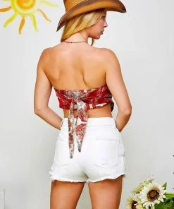 Sweet Generis GAME DAY Satin Bandana Tube Top