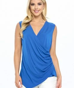 Aryeh Royal Blue Wrap Top RESORT APPAREL
